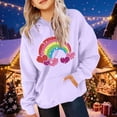 thumbnail image 4 of SGFCWSX Girls Oversized Heart Print Hoodie, Kids Soft Pullover Fahion with Pocket Sweatshirt for Daily Casual Wear Purple Size 9-10 Years, 4 of 6