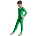 thumbnail image 3 of Alvivi Girls Long Sleeves Ballet Dance Gymnastics Leotard Jumpsuit Unitard Dancewear 3-14 Green 5-6, 3 of 7