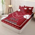 thumbnail image 2 of Homewish Eat Sleep Baseball Zipper Full Size Comforter Sets with Fitted Sheet and 2 Pillowcases,Sport Theme Ball Gaming Zipper Bedding Set for Teens,4pcs, 2 of 6