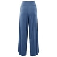 thumbnail image 3 of A2Y Women's Solid Modal Wide Leg Tulip Pants Dusty Blue S, 3 of 5