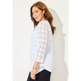 thumbnail image 3 of Catherines Women's Plus Size Textured Lace Knit Top, 3 of 4