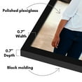 thumbnail image 3 of Americanflat 24x30 Picture Frame with Polished Plexiglass Streamline Collection Thin Border Wall - Black, 3 of 7