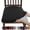 Black, variant on GalaGab Solid Color Printed Universal Chair Cover, Four Season Washable, Simple and Versatile Dining Chair Seat Cushion Cover, 1/4/6 Set Optional