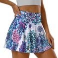thumbnail image 3 of Xoenoiee Boho Mandala Flower Print Women's Pleated Tennis Skirts with Pockets Athletic Golf Skorts Skirts for Workout Running Pickleball, L, 3 of 7