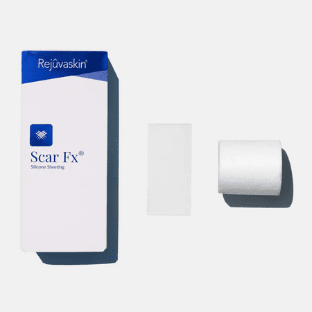 Rejuvaskin Silicone Scar Tape, Medical Grade Scar Treatment, 1.5 x 3 Inches, Soft Silicone Cover, 1 Sheet