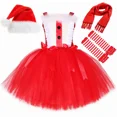 thumbnail image 2 of Vestido de Navidad para niñas, disfraz de Papá Noel para niños, ropa roja para fiesta de Navidad de Año Nuevo, vestido de princesa con tutú, ropa para niños, 2 of 5