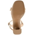 thumbnail image 5 of Journee Womens Dianne Open Square Toe Stacked Heel Sandals, 5 of 8