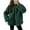 24#Green, variant on Ftwytp Women's Solid Winter Jackets Warm Faux Cozy Coats Long Sleeve Lapel Fleece Jacket with Pockets Casual Trendy Outerwear Winter Thermal Fluffy Overcoat