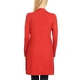 thumbnail image 4 of Women's Long Sleeves Relexed Fit Open Front Side Pockets Solid Cardigan, 4 of 4