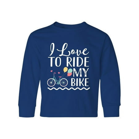 

Inktastic Bicycle I Love To Ride My Bike Youth Long Sleeve T-Shirt