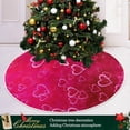 thumbnail image 6 of Coolnut Valentine's&nbsp;Day Love Heart&nbsp;Tree&nbsp;Skirt Double&nbsp;Layers Xmas Tree Skirts, Valentine's&nbsp;Day Holiday Party Indoor Outdoor Home Office Ornaments, 36", 6 of 6