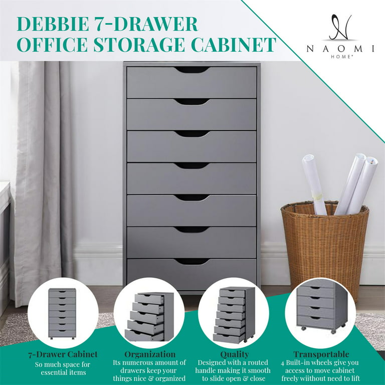 Debbie 7 Drawer Dresser, Craft Storage Organization and Storage