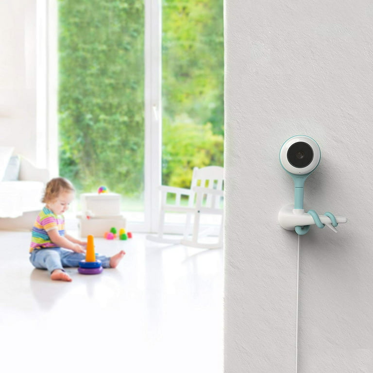 Lollipop Monitor de video para bebé (turquesa) con cámara y audio, monitor  de cámara para bebé con detección de llanto y conversación bidireccional