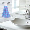 thumbnail image 6 of Haosy 2 Pack Kitchen Wash Cloths with Hanging Loops Absorbent Absorbent Quick Drying Hand Towels, Blue Pink Stripes with Flowers, 6 of 7