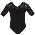 thumbnail image 5 of Children Girls Classic Dance Performance Clothing Lace Short-Sleeved Gymnastics Dance Clothing Sportswear, 5 of 6