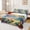 Green Orange Blue, variant on Erosebridal Coastal Flowers Palm Tree Bed Sheets 4pcs For Teens,Boys Girls Ocean Beach Sunset King Sheets,Microfiber Bedroom Decor