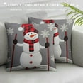 thumbnail image 3 of GOSMITH  Christmas Throw Pillow Case Cushion Cover Skiing Snowman Applique Pillowcase Decoration for Sofa Couch Bed Home Xmas Decor, 3 of 5