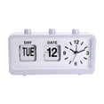 thumbnail image 4 of Reloj de escritorio plegable, adorno de regalo de cumpleaños, fecha y semana, para mesita de noche, cafetería, dormitorio Blanco, 4 of 9