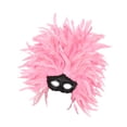 thumbnail image 4 of Tocado de plumas, máscara de plumas, adorno para la cabeza, accesorio para cosplay Rosa claro, 4 of 9