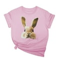 thumbnail image 1 of Tops de Cuello Alto para las Mujeres Amante Impreso Camiseta Cuello Redondo Manga Corta, Poliéster Spandex, 1 of 7