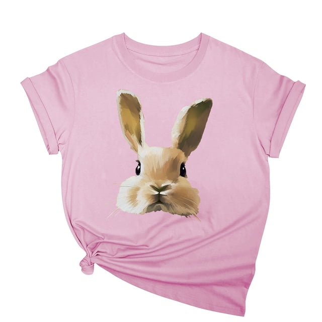 Tops de Cuello Alto para las Mujeres Amante Impreso Camiseta Cuello Redondo Manga Corta, Poliéster Spandex