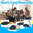 thumbnail image 5 of YORIN Rebounder Foldable Trampoline for Adults, 330LBS Fitness Indoor Trampoline, 50" 40" 48" Mini Exercise Trampoline with Bungees, 3 Level Adjustable Foam Handle Bar, Stable Quiet Small Trampoline, 5 of 9