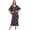 Blue, variant on Bimba Women's Black Floral Printed Pattern Cotton Caftan With Kimono Sleeve-4
