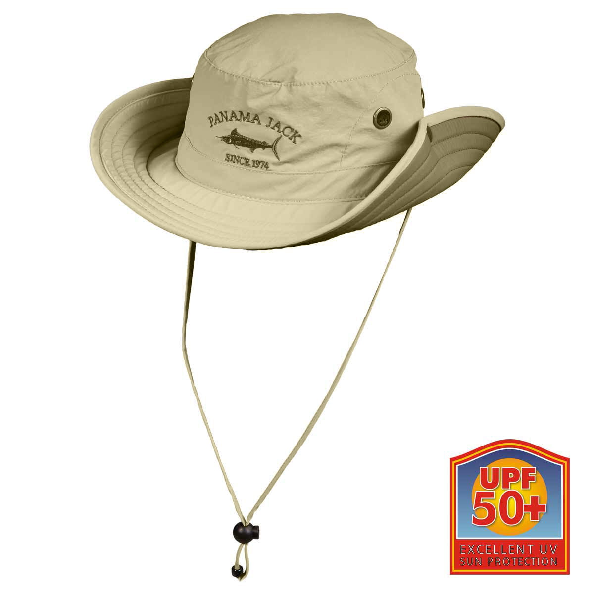 Packable UPF 50+ UV SPF Lightweight Panama Jack Castaway Boonie Hat