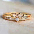 thumbnail image 4 of Pulsera estilo Agete Anillo de compromiso de boda chapado en oro rosa con 8 palabras ilimitadas para mujer, 4 of 4