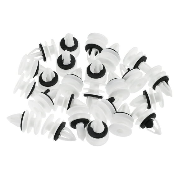 Unique Bargains 25 Pcs Door Panel Clips No.11519031 Automotive Clips for Chevrolet Plastic White