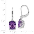 thumbnail image 2 of 925 Sterling Silver Amethyst Earrings Drop Dangle, 2 of 6
