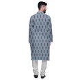 thumbnail image 3 of Atasi Printed Long Asymmetric Kurta Pajama Set For Men Party Wear Clothing, 3 of 4