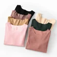 thumbnail image 4 of Ropa interior térmica para mujer, camisetas de forro polar cálidas para otoño e invierno, camisetas finas de terciopelo, camisetas interiores ajustadas, camisetas de manga larga, 4 of 5