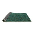 thumbnail image 2 of Ahgly Company Indoor Square Southwestern Turquoise Blue Country Area Rugs, 3' Square, 2 of 4