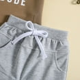 thumbnail image 5 of Gerichy Toddler Baby Boy Summer Clothes Letter Print Shorts Set 0 6 12 18 24 Months Outfits 2-3 Years Clothes Set Crewneck Letter Print Boys Top Shorts 2 Piece Set Summer Boys Top Shorts Outfits, 5 of 6
