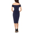 thumbnail image 2 of X by Xscape Womens Petites Pleated Mini Bodycon Dress, 2 of 2