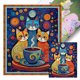 thumbnail image 1 of Kit Punto Cruz Gato Impreso Hilo Algodón Ecológico Bordado Arte 40x50cm 11CT, 1 of 9