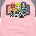 thumbnail image 3 of Rainbow High - Rainbow Checkered Frame - Toddler And Youth Girls Raglan Graphic T-Shirt, 3 of 5