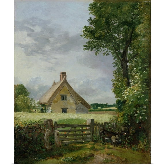 Great BIG Canvas | Rolled John Constable Poster Print entitled A Cottage in a Cornfield, 1817