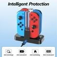 thumbnail image 5 of Lavilys Charging Dock Compatible with Nintendo Switch for Joy Con & OLED Model Controller with Lamppost LED Indication, Charger Stand Station with Charging Cable, 5 of 6