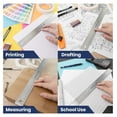 thumbnail image 4 of Unbranded Stainless Steel Metal Ruler with Non-Slip Cork Back, Inch and Metric Graduations, 12 Inch, 4 of 6