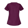 thumbnail image 4 of NAMTYQX Scrubs for Women Short Sleeve Asymmetric V Neck Lightweight Loose Fitting Casual Light Purple Size S, 4 of 5
