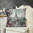 thumbnail image 2 of Eiffel Tower Throw Pillow Covers, Paris Eiffel Tower Pillow Cases Decorative , Gray Pink Cushion Cover Pillowcases for Bedroom/Living Room/Cushion Sofa/Balcony, 2 of 5