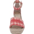 thumbnail image 2 of VINCE CAMUTO Womens Coral Watercolor 1/2" Platform Gore Adjustable Strap Padded Maaza Square Toe Wedge Buckle Leather Dress Espadrille Shoes 9.5 M, 2 of 3