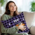 thumbnail image 3 of Throw Pillow Covers 18x18 Inch Set of 2 Pumpkin Skull Halloween Decorative Pillow Covers Truck Black Purple Plaid Cushion Cover Pillowcase for Sofa Couch Bed Home Decor, 3 of 9
