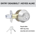 thumbnail image 2 of Comfhouse 1 Side Keyed Deadbolt Lock,Single Cylinder Dead Bolt, Satin Nickel Round Exterior Keyed Front Entry Inside Door Deadbolt, 2 Pack, 2 of 7