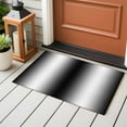 thumbnail image 5 of Black White 2'x3' Rug, Gradient Gray Monochrome Minimalist Stripe Non-Slip Soft Doormat Area Rugs for Entrance Bathroom Bedsides, Carpet for Kitchen Bedroom, Entryway Floor Mat, 5 of 9