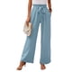 thumbnail image 3 of Pantalones de Salón Anchos para Mujer, Color Azul , Talla XL, 3 of 8