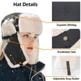 thumbnail image 4 of KANCOKIT Unisex Winter Trapper Hat with Ear Flaps, Warm Winter Russian Aviator Ushanka Ski Cap for Men Women, Yellow, 4 of 6