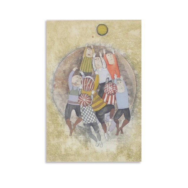Graciela Rodo Boulanger Impresión Joueurs De Ballon Póster estético de habitación Impresión de arte Pintura de pared Pósteres de lienzo Regalos Decoración de dormitorio moderno 08x12 pulgadas (20x30